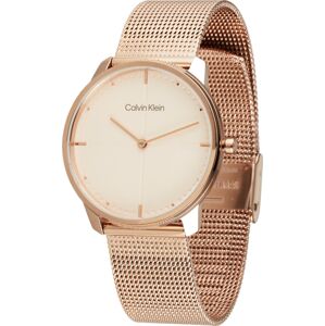Analogové hodinky Calvin Klein růžově zlatá