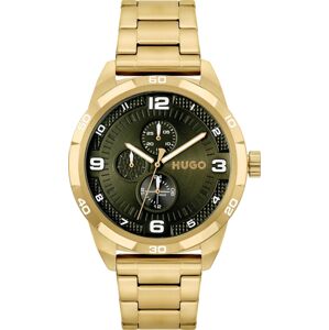 Analogové hodinky HUGO zlatá / zelená / bílá