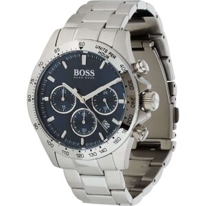 BOSS Black Analogové hodinky 'Hero' nebeská modř / stříbrná