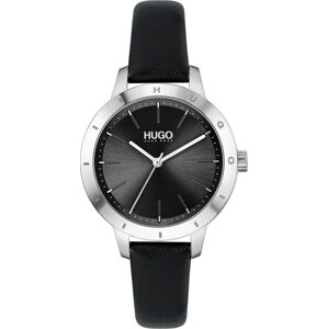 HUGO Analogové hodinky černá / stříbrná