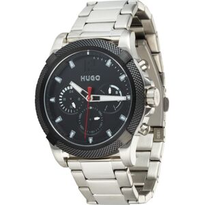 Analogové hodinky HUGO černá / stříbrná