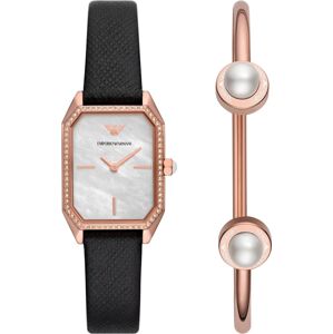 Analogové hodinky Emporio Armani růžově zlatá / černá / bílá