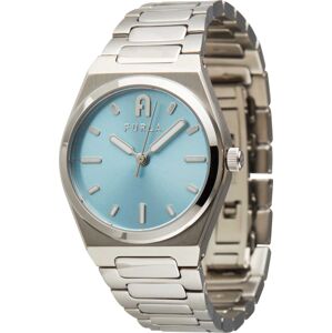 FURLA Analogové hodinky azurová modrá / stříbrná