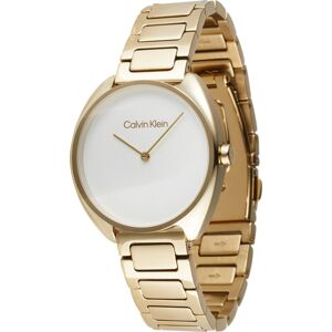 Analogové hodinky 'TIMELESS' Calvin Klein zlatá / bílá